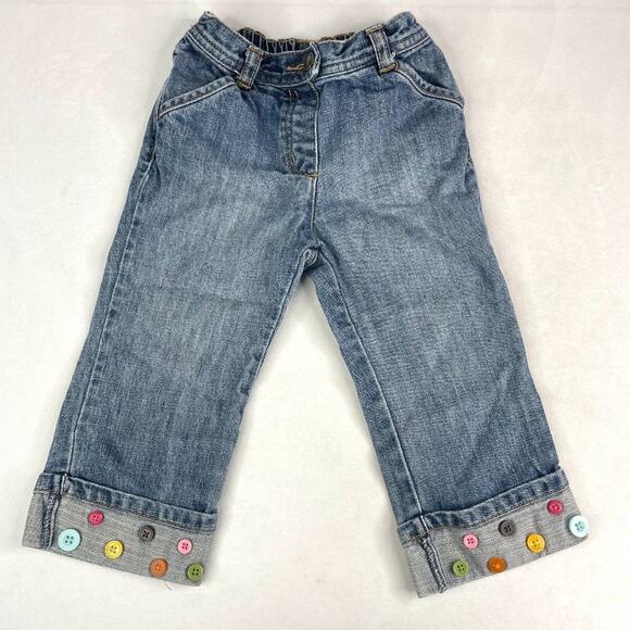 Gymboree Button Cuff Jeans Size 18-24 months - Picture 1 of 6